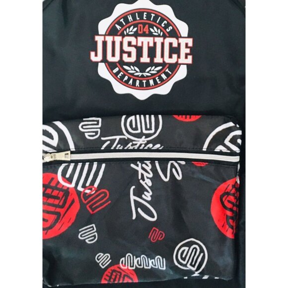 Justice 17 in Backpack Own Your Greatness I Am Strong Black Red SC009 - Picture 2 of 3